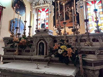 Altare maggiore dell'Oratorio del Gonfalone, Voltaggio