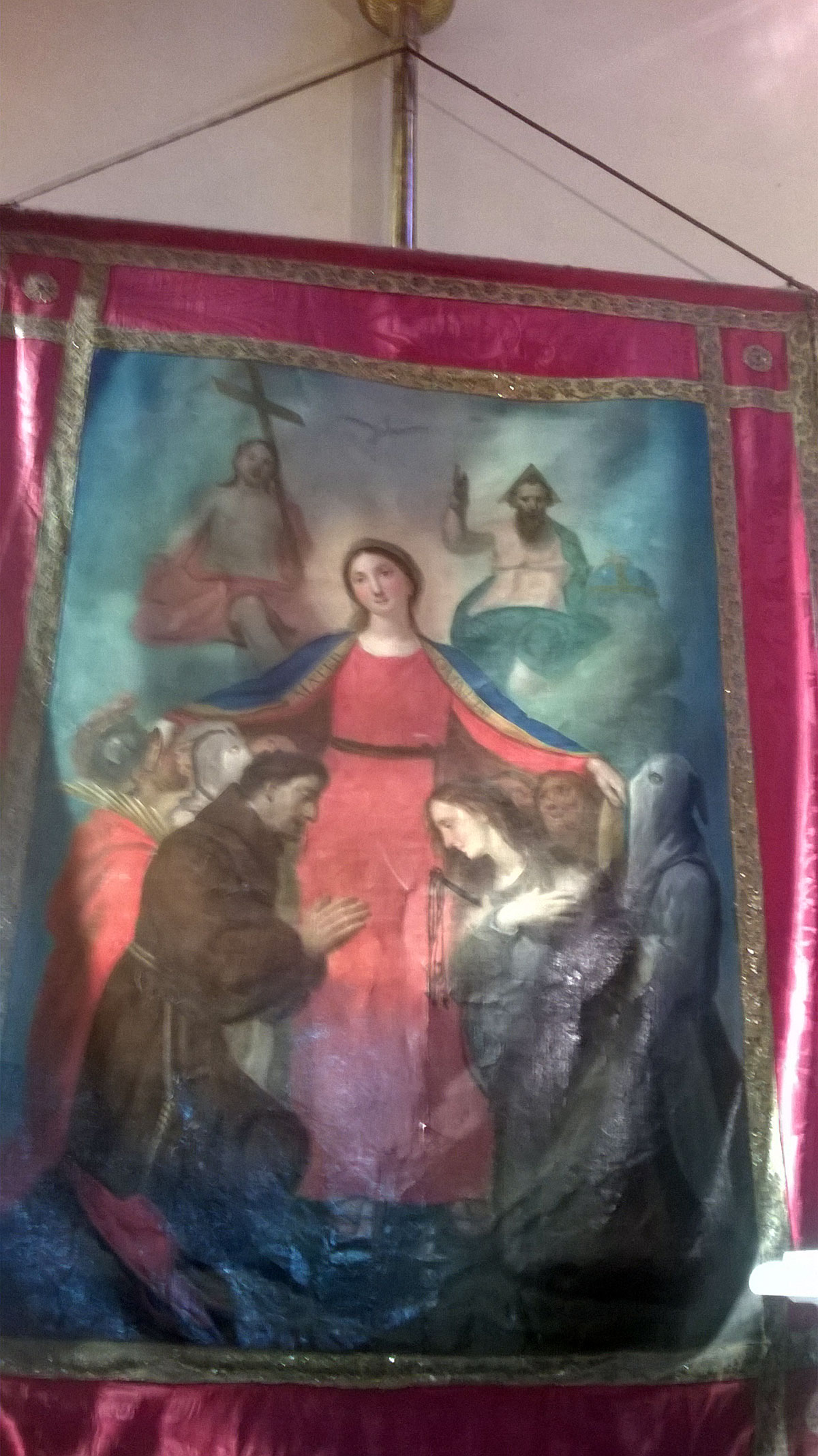 Gonfalone processionale della Confraternita del Gonfalone, 1842